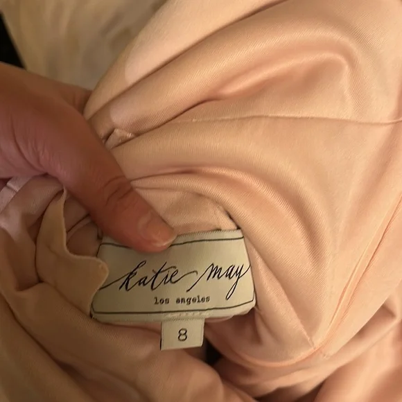 Off the shoulder blush dress worn once for engagement size 8 katie may - Picture 4 of 5